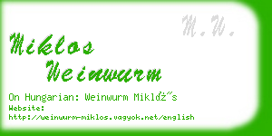 miklos weinwurm business card